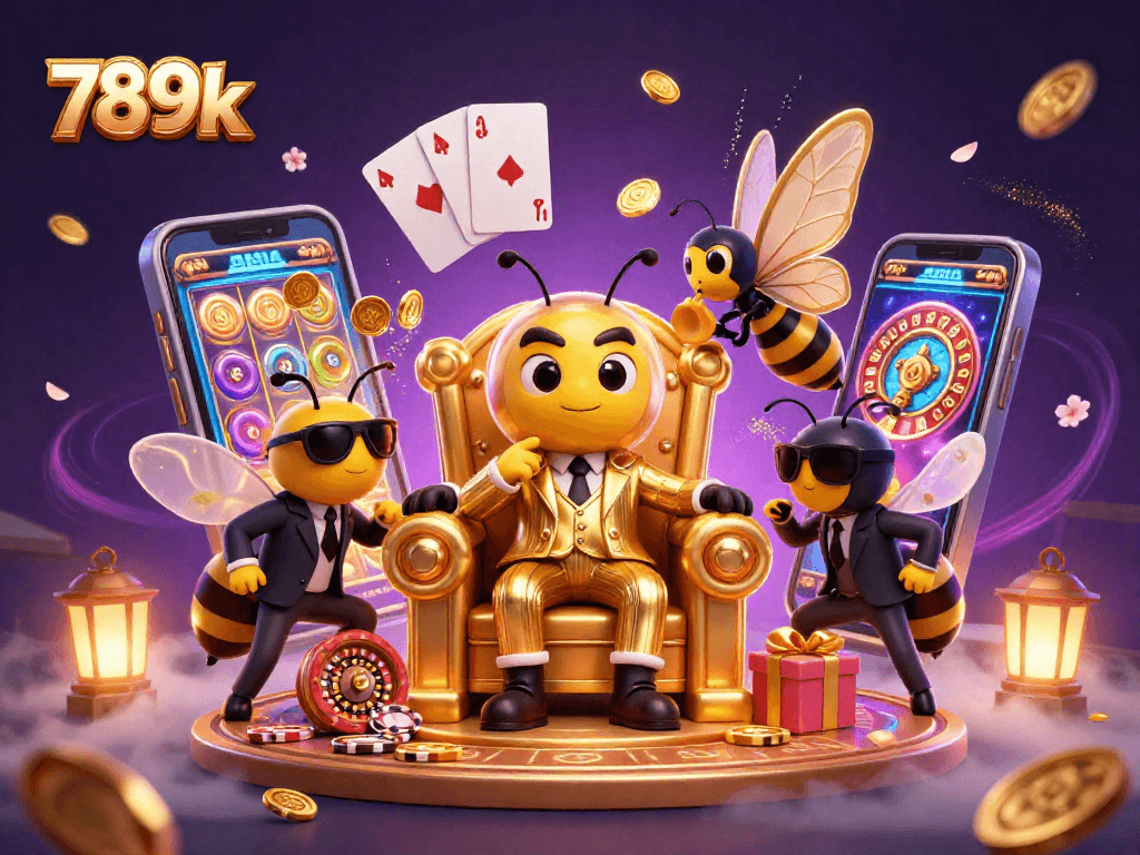 Engage with 789k's vibrant slot gaming universe, depicted through dynamic 3D illustration.