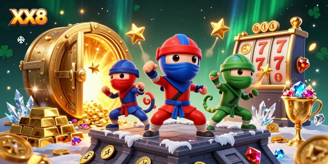 Engage with the thrill of XX8 as ninja chameleons showcase dynamic slot gaming action.