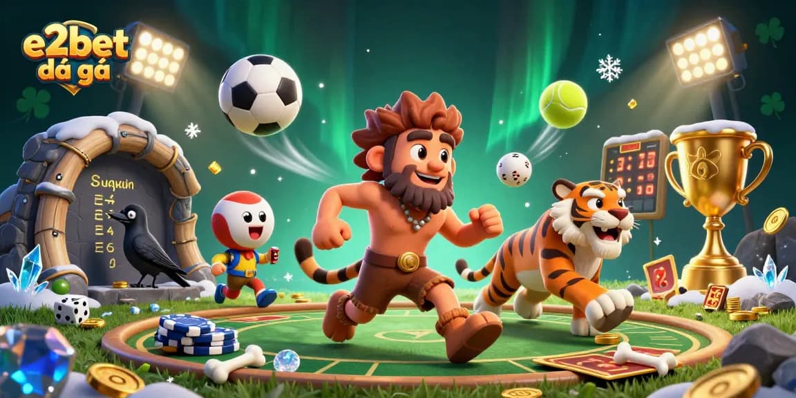 Experience the excitement of e2bet đá gà with vibrant gameplay in a unique cartoon casino setting.