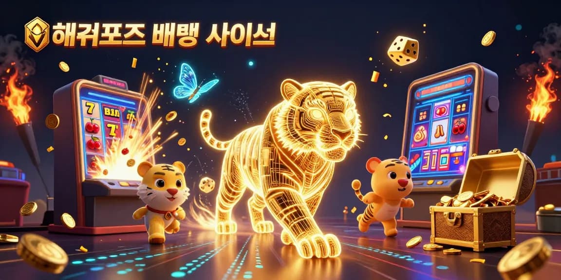 해외 스포츠 배팅 사이트에서의 활기찬 베팅 장면을 묘사한 화려한 일러스트