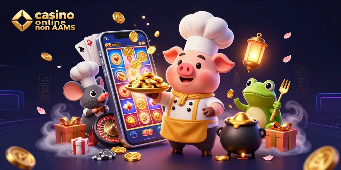 Gioca ai fantastici casino online non AAMS con il chef maialino che serve monete d'oro!