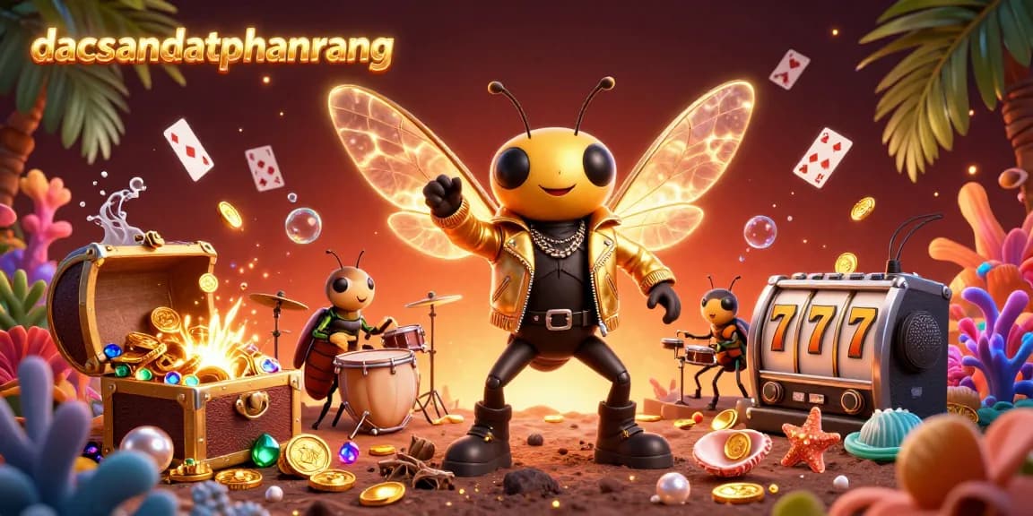 Engage in thrilling adventures with dacsandatphanrang, as vibrant 3D characters showcase slots and gambling excitement.
