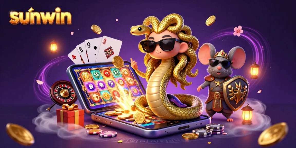 Experience thrilling wins with the dynamic sunwin gaming scene featuring Medusa and a warrior mouse.