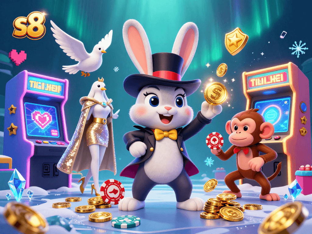 Experience winning with the s8 online casino featuring vibrant 3D characters and gaming elements
