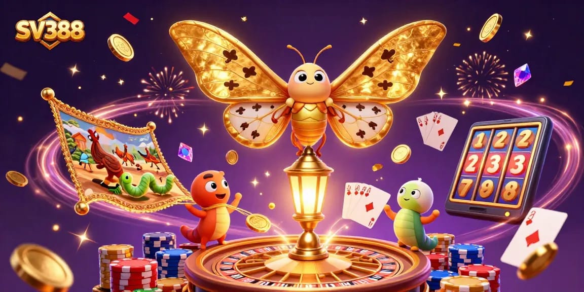 SV388 offers thrilling cockfighting action with dynamic casino elements and vibrant illustrations.