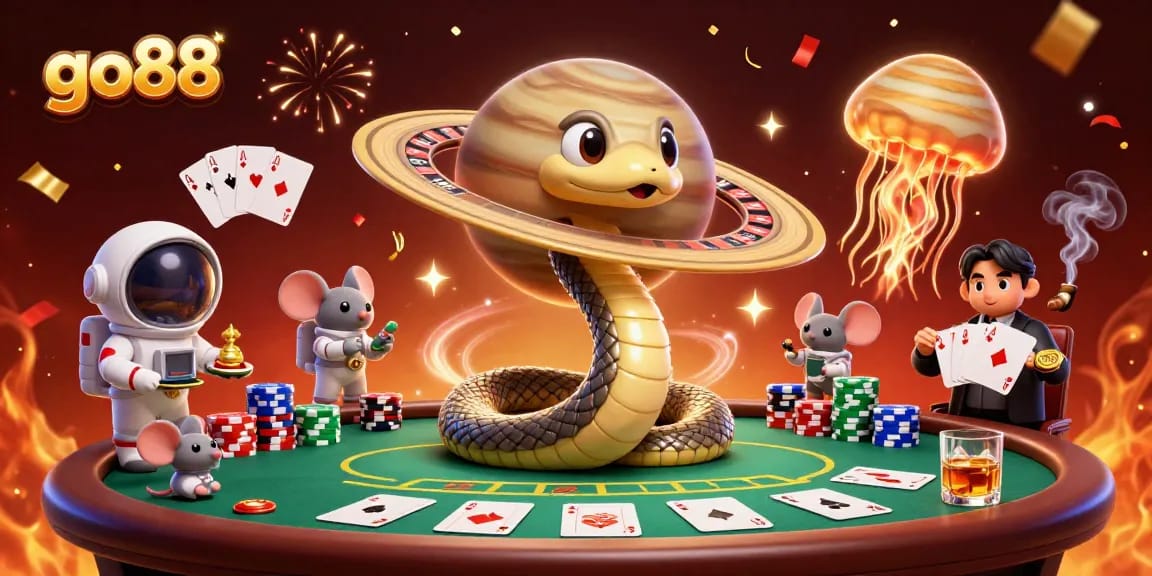 Engage in thrilling betting at go88 with dynamic scenes of cartoon gaming adventures.
