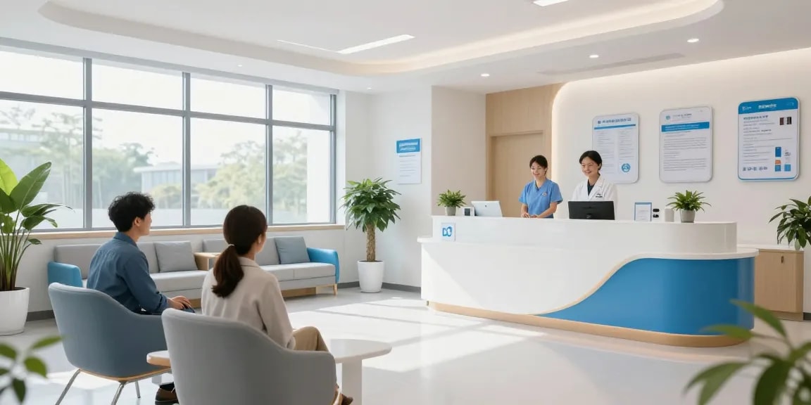 A caring psychiatric assessment environment at a modern health clinic.