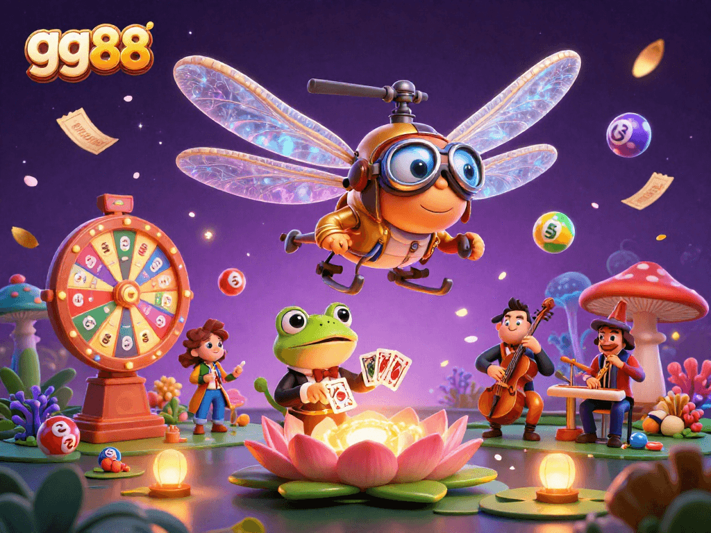Experience thrilling gaming moments with gg88 at a vibrant casino scene featuring exciting elements.