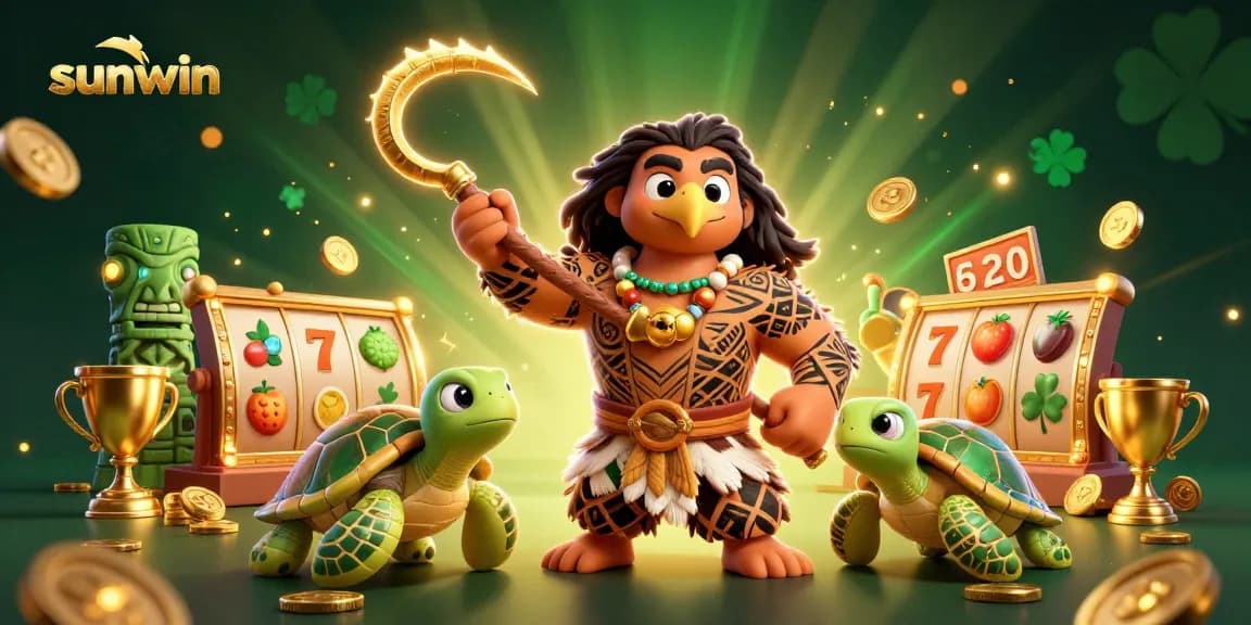 Experience sunwin's thrilling jackpot adventure with vibrant characters and games in motion.