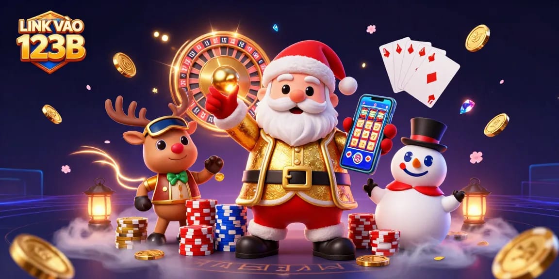 Experience thrilling gameplay with LINK VÀO 123B as Santa and friends celebrate jackpots