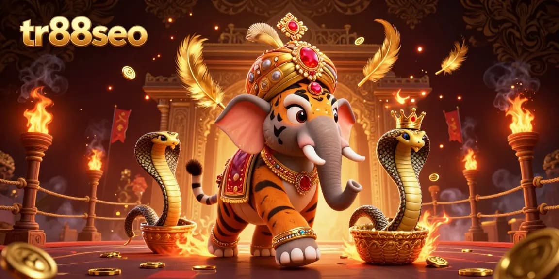 Engage in thrilling gameplay at tr88seo, featuring an enchanting 3D illustration with iconic casino elements.