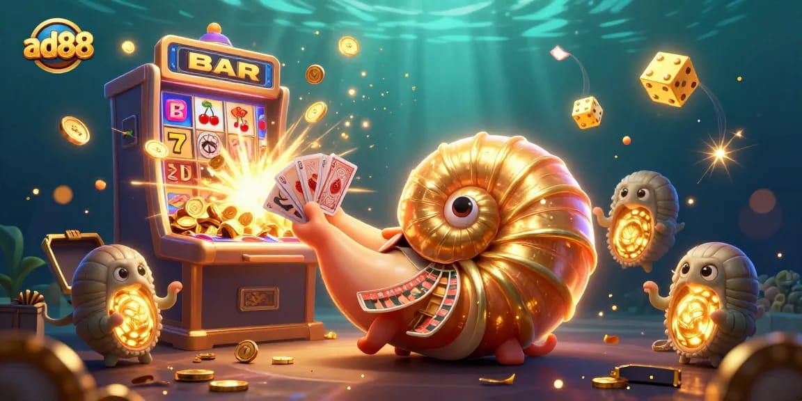 Experience the thrill of the ad88 casino with dazzling jackpots, golden nautilus, and vibrant gameplay elements.