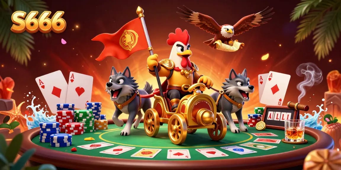 S666 invites players into an exhilarating poker world with vibrant characters and game elements.