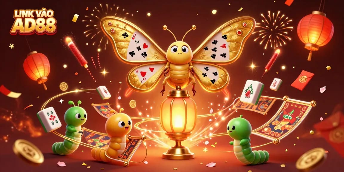 Experience the magic of winning with LINK VÀO AD88 featuring vibrant casino elements and 3D characters.