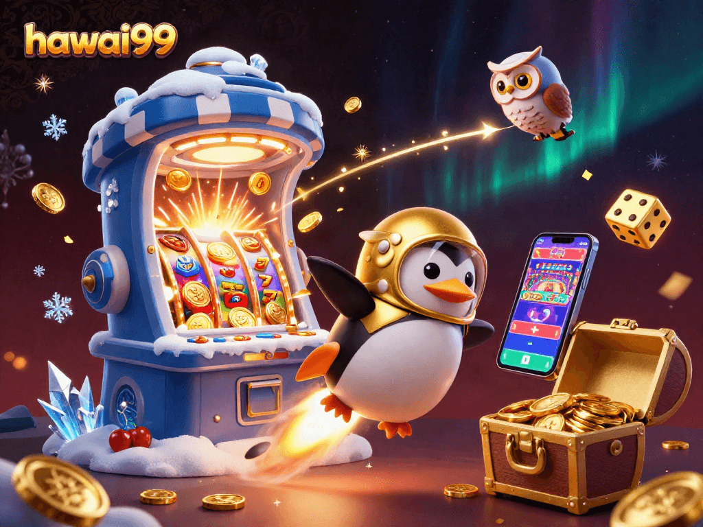 Experience the exciting world of hawai99 casinos through a vibrant space-themed illustration.