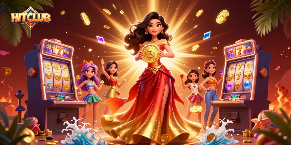 Join the excitement at HITCLUB, where golden coins rain down in the vibrant world of online slots.