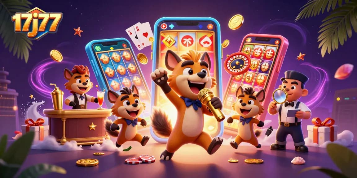 Engage with 17j77 at a vibrant comedy casino club featuring hyenas in action.