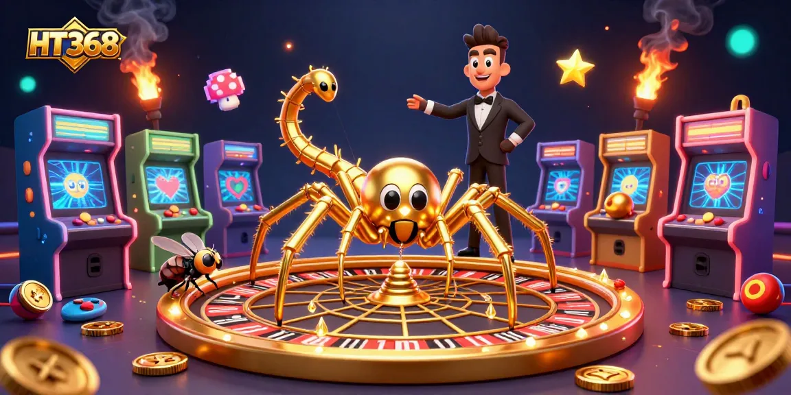 Experience thrilling gameplay at HT368 with a vibrant casino scene featuring animated characters and dynamic elements.