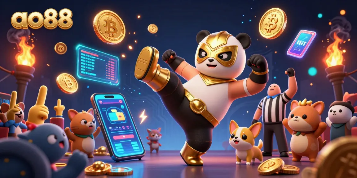 Experience thrilling gameplay at ao88 with dynamic wrestling characters and cryptocurrency elements.