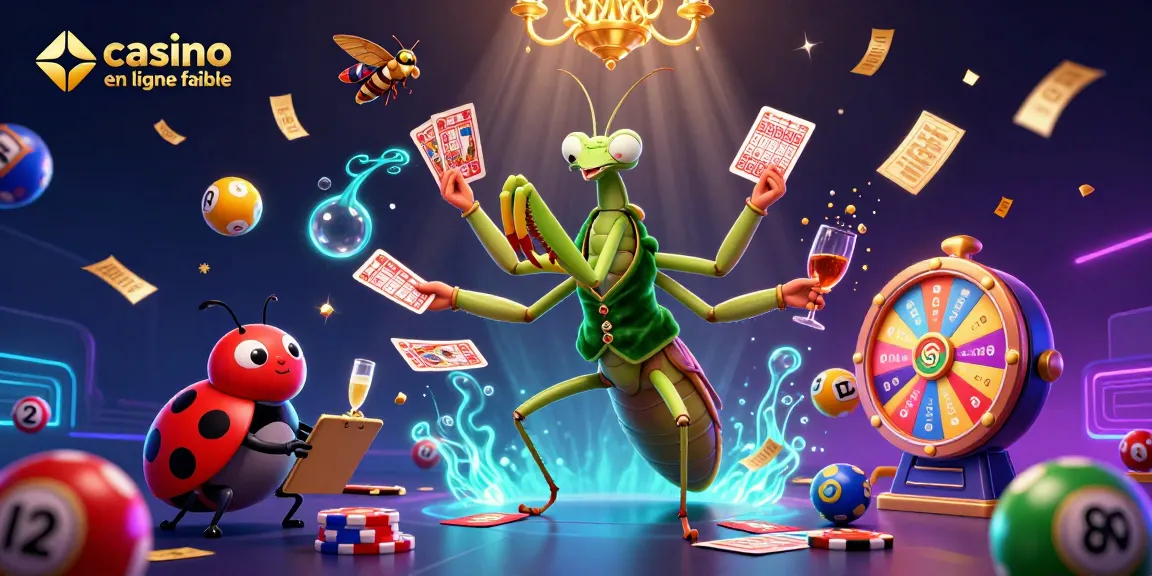 Découvrez les éléments d'un casino en ligne fiable : une scène dynamique avec des jeux et des personnages animés.