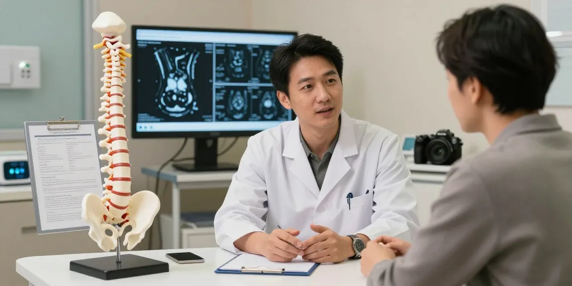 Boyun fıtığı ameliyatı discussion in a clinical setting with surgeon and patient