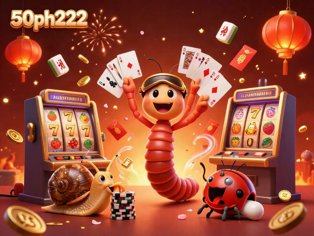 Experience the thrilling gameplay of 50ph222 with colorful slots and captivating casino characters.