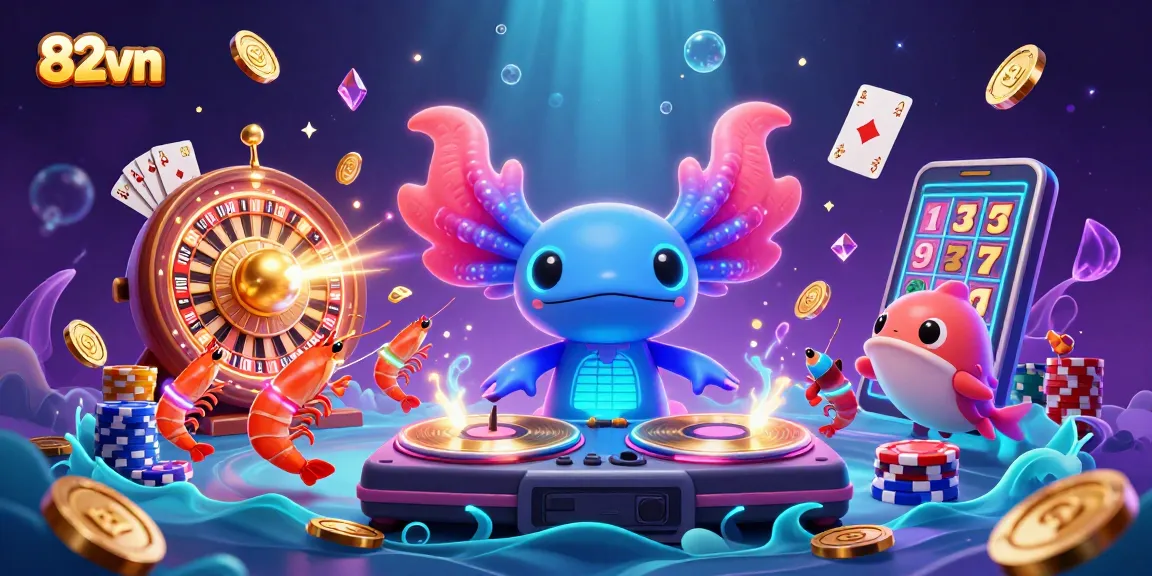 Experience exciting gaming at 82vn with lively characters and vibrant casino elements.