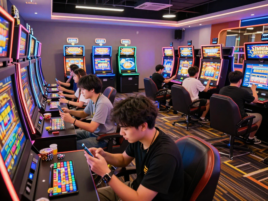 Players enjoying gacor slot gaming in a vibrant online atmosphere.