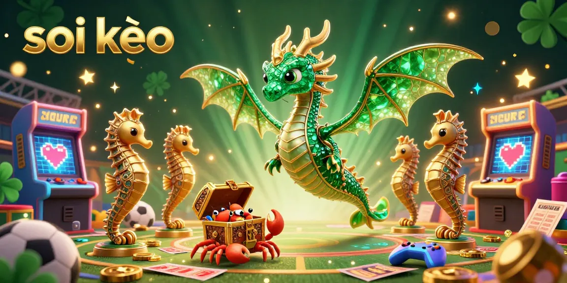 Bet on soi kèo with a vibrant 3D illustration showcasing dynamic sports betting elements and characters.