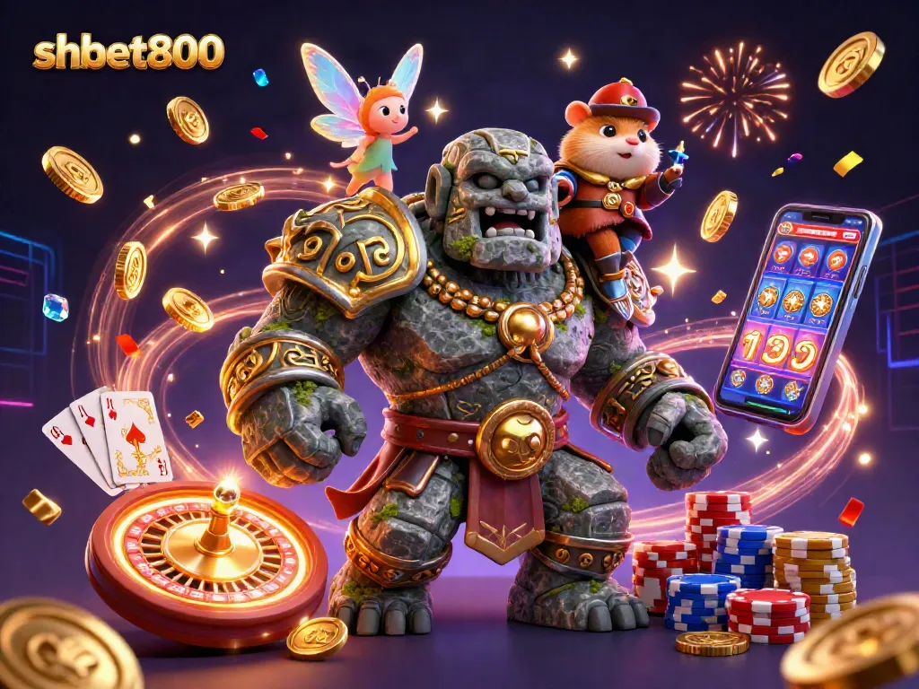 Experience the excitement of shbet800 with magical characters and themes in this vibrant casino scene.