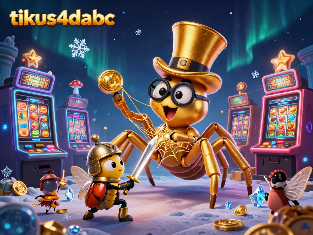 Tikus4dabc slot game adventure scene with animated characters and colorful game machines.