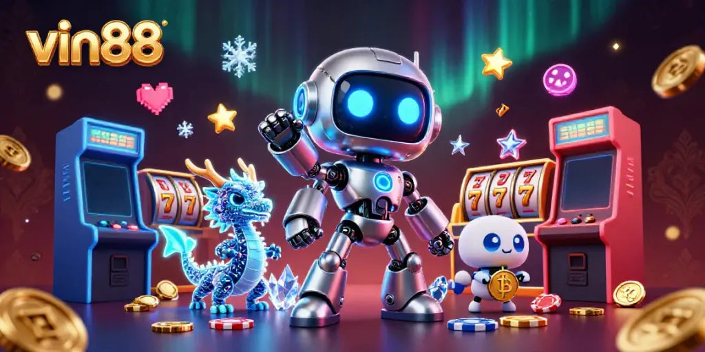 Experience the vibrant casino world with vin88 featuring dynamic characters and gaming elements.