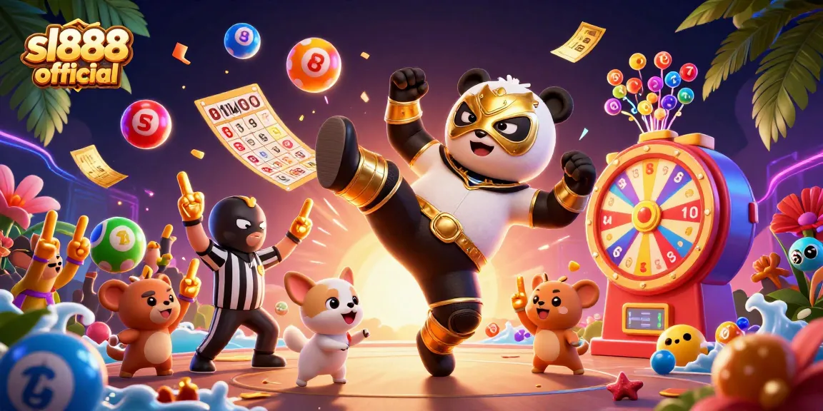 Experience the excitement of sl888 official with vibrant gambling action and lively characters in surreal settings.