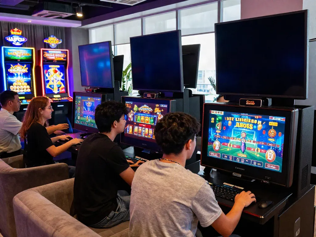 Engaging gaming environment at H19 featuring players enjoying various casino games, showcasing the excitement and appeal of online gambling.