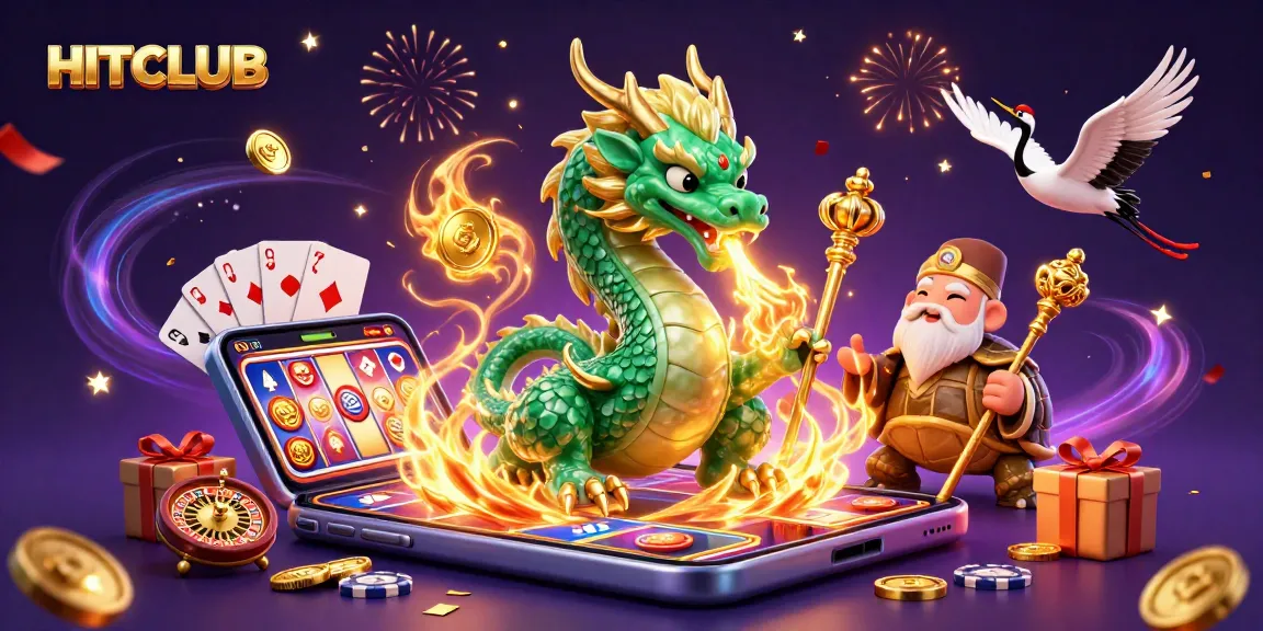 Experience the excitement at HITCLUB with lively gaming elements and vibrant characters!