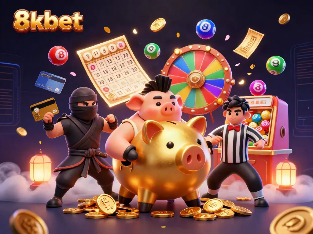 Engage with exciting casino fun at 8xbet with vibrant characters and lottery elements.