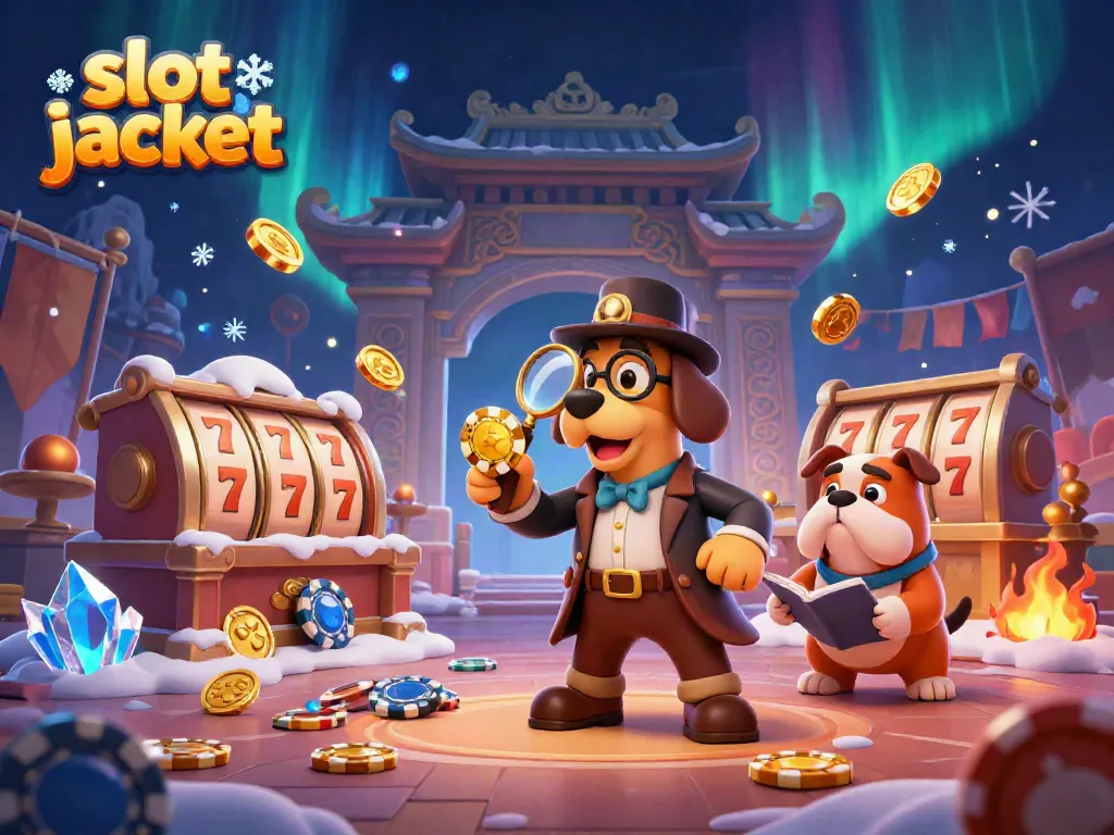 Spin the reels for big wins in this slot jackpot-themed 3D illustration.