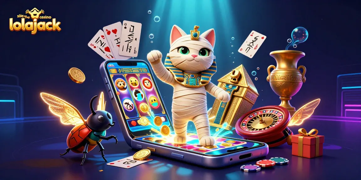Experience thrilling gameplay at site du casino lolajack with vibrant casino games and symbols bursting from the scene.