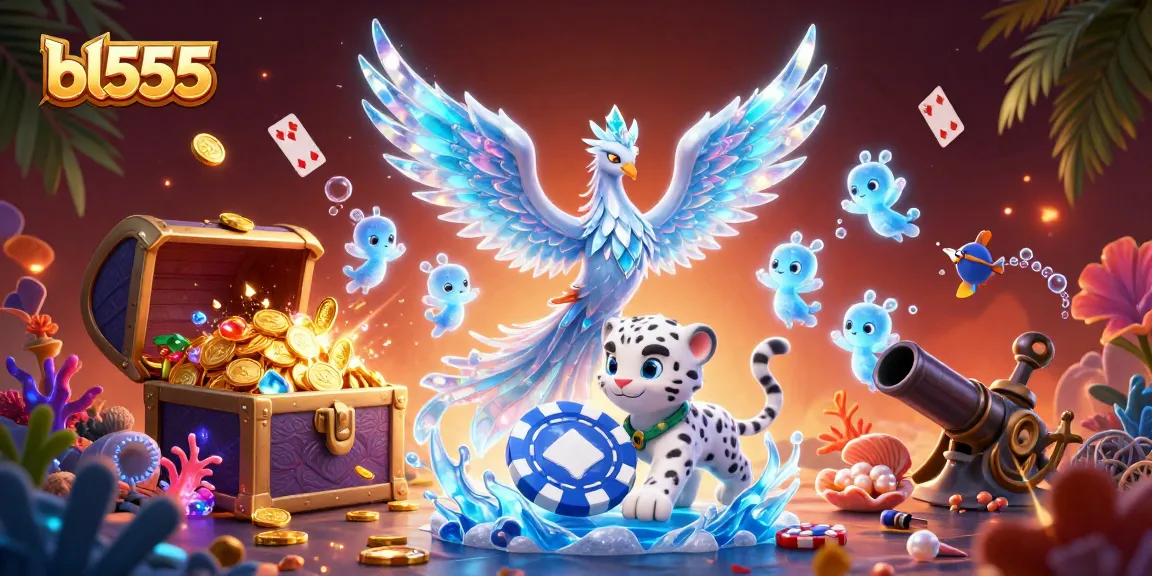 Experience the magic of bl555 with vibrant gaming elements in a fantasy illustration.