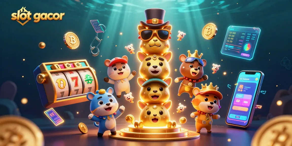Sparkle and play with slot gacor symbols in a vibrant 3D cartoon casino scene full of fortune.