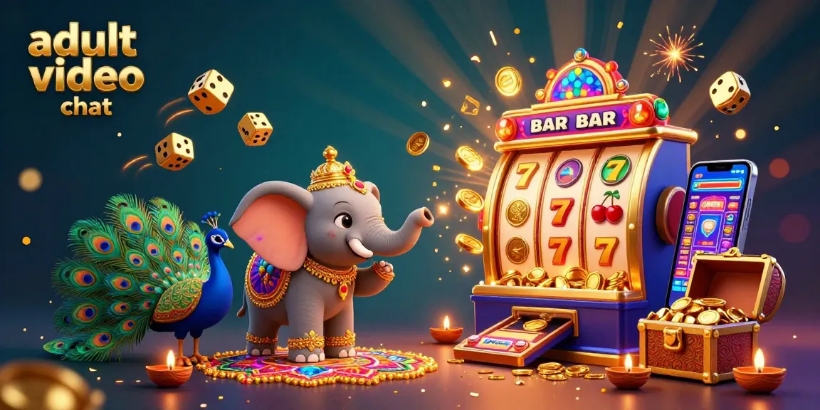 Engage in thrilling adult video chat with real players amidst a vibrant jackpot scene.