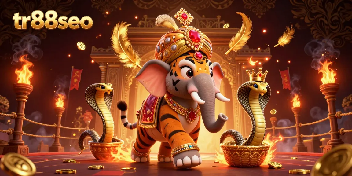Engage in thrilling gameplay at tr88seo, featuring an enchanting 3D illustration with iconic casino elements.