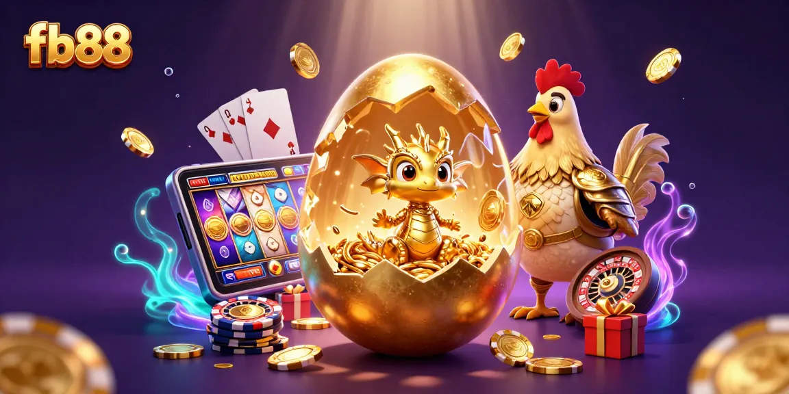 Experience winning moments at fb88 with a golden dragon and vibrant casino elements in a dynamic 3D scene.