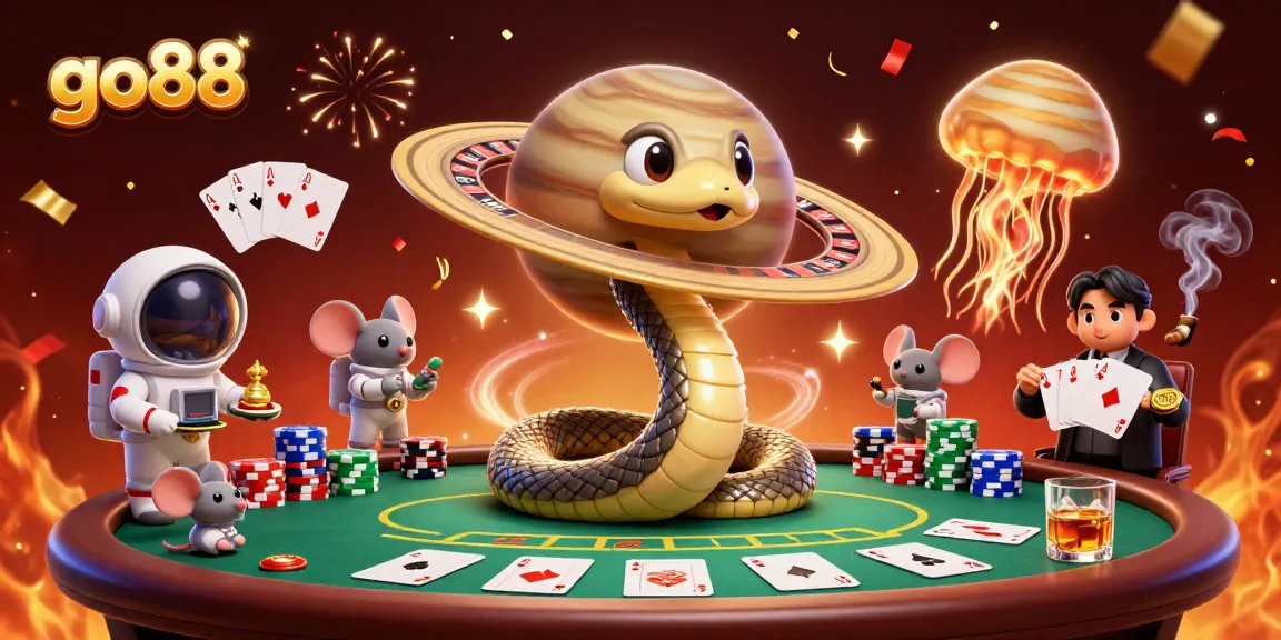 Engage in thrilling betting at go88 with dynamic scenes of cartoon gaming adventures.