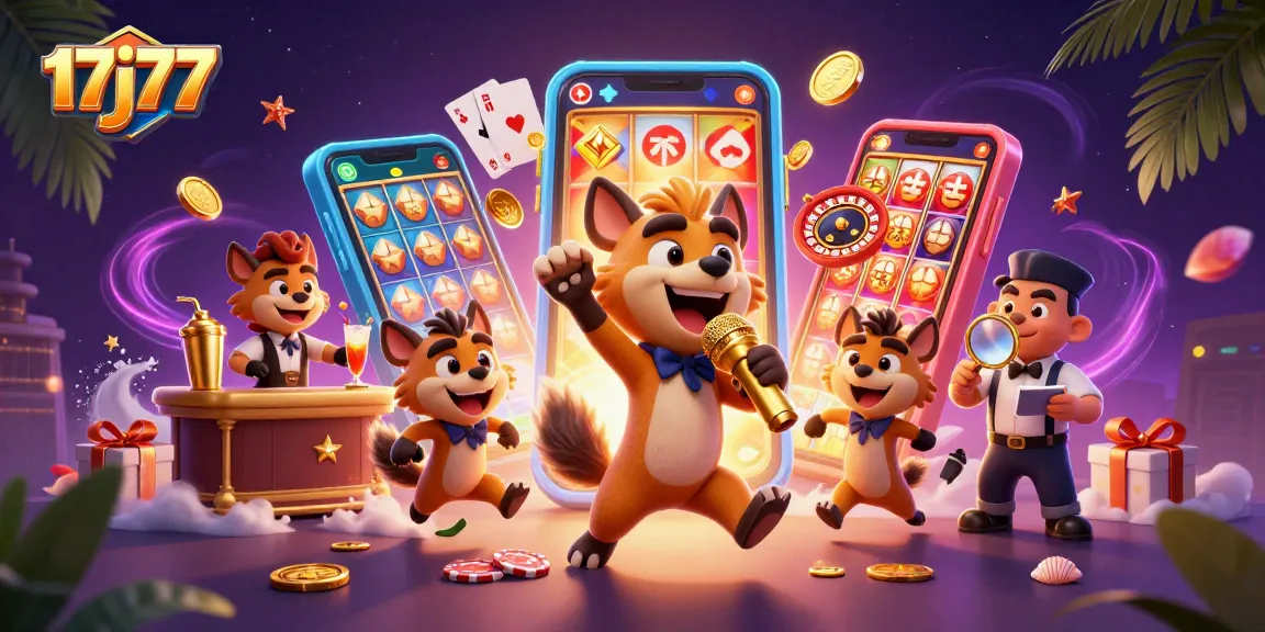 Engage with 17j77 at a vibrant comedy casino club featuring hyenas in action.