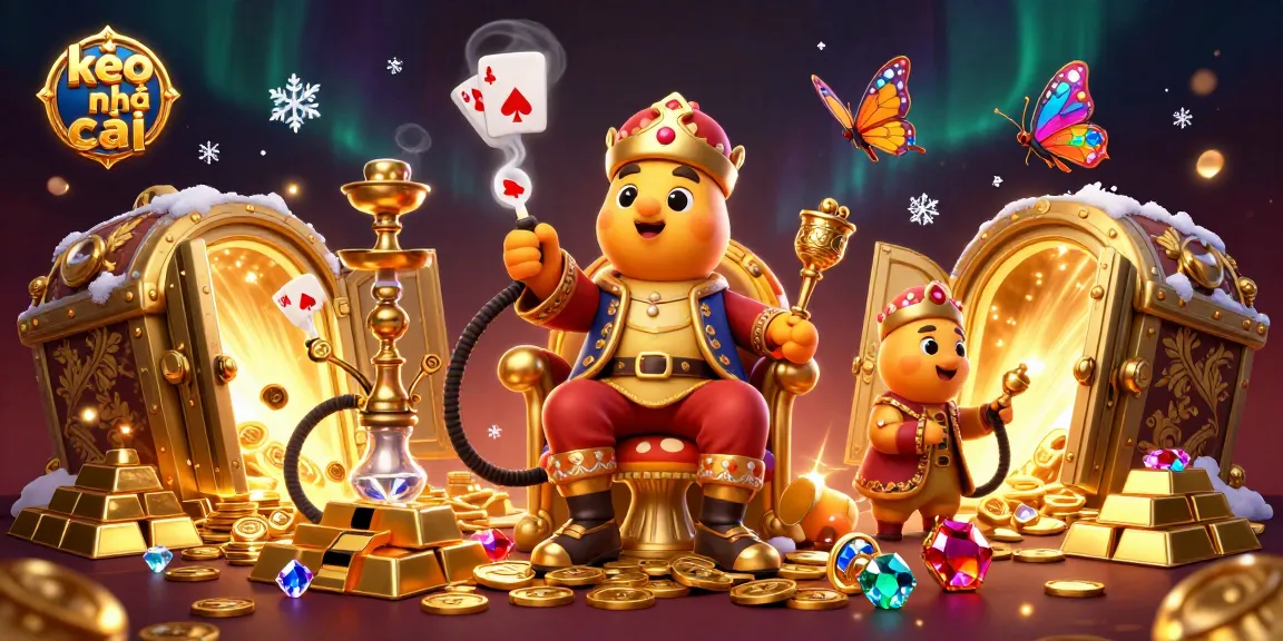 Engage with kèo nhà cái as a 3D caterpillar hookah-master shares a winning poker moment amid golden treasures.